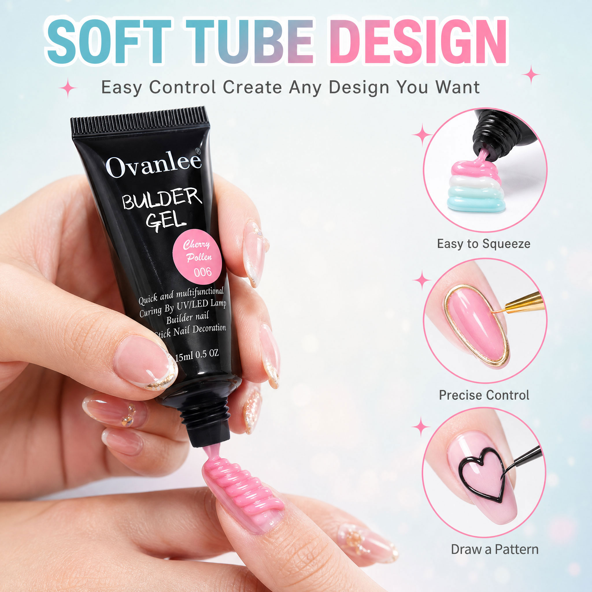 Ovanlee 12-Color 3-in-1 Builde - Nail Art Ombre 评论和价格