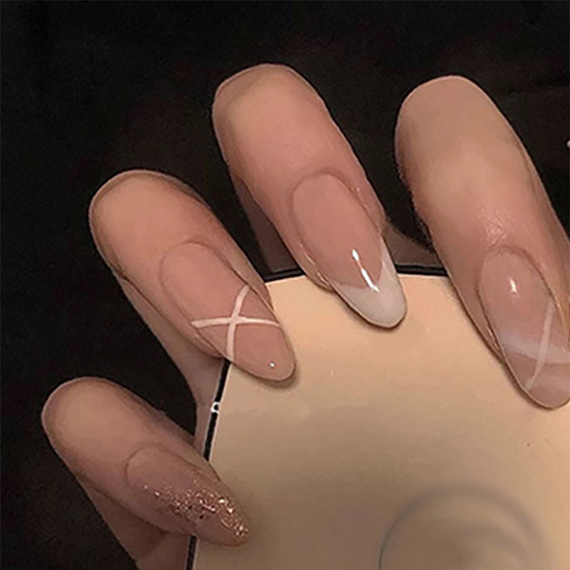 Medium fake nails for women Nu - Nail Art Press On 评论和价格