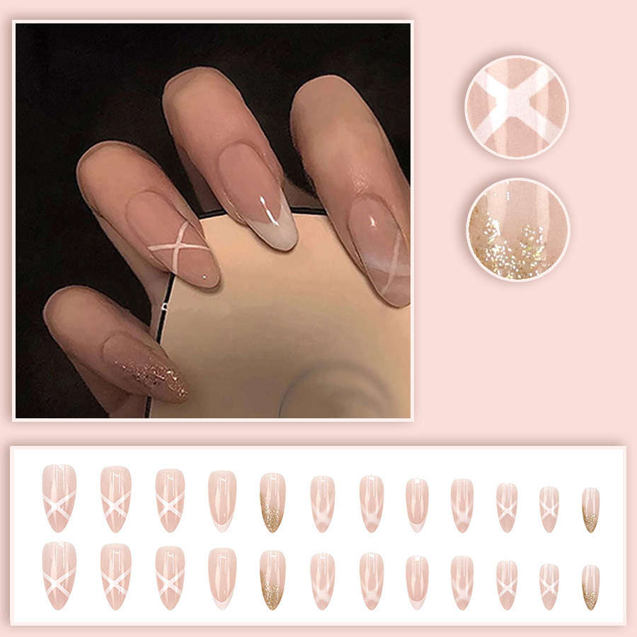 Medium fake nails for women Nu - Nail Art Press On 评论和价格