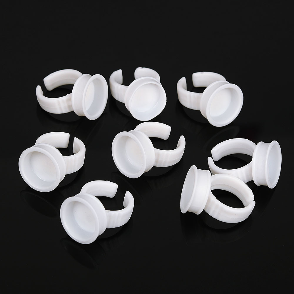100PCS Tattoo Rings Cups Dispo - Nail Art Ombre 评论和价格