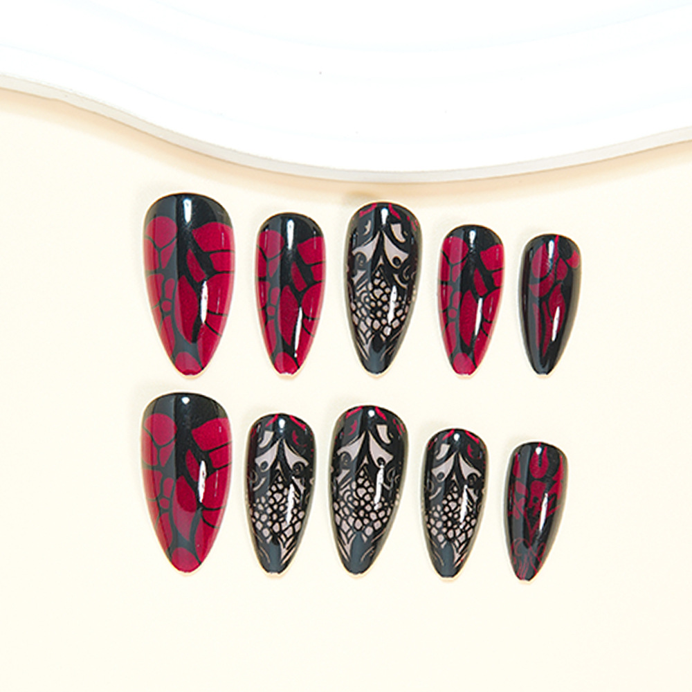 Medium fake nails for women da - Nail Art Press On 评论和价格