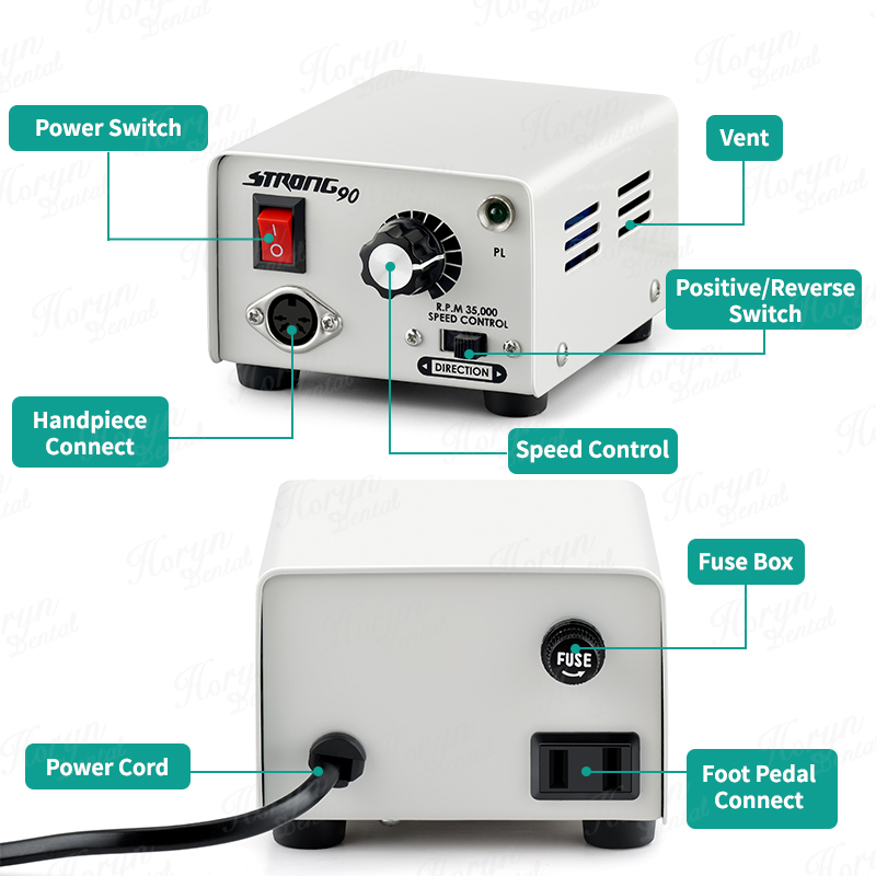 65W Strong 90 Micromotor 102L/ - Nail Drill Machine 评论和价格