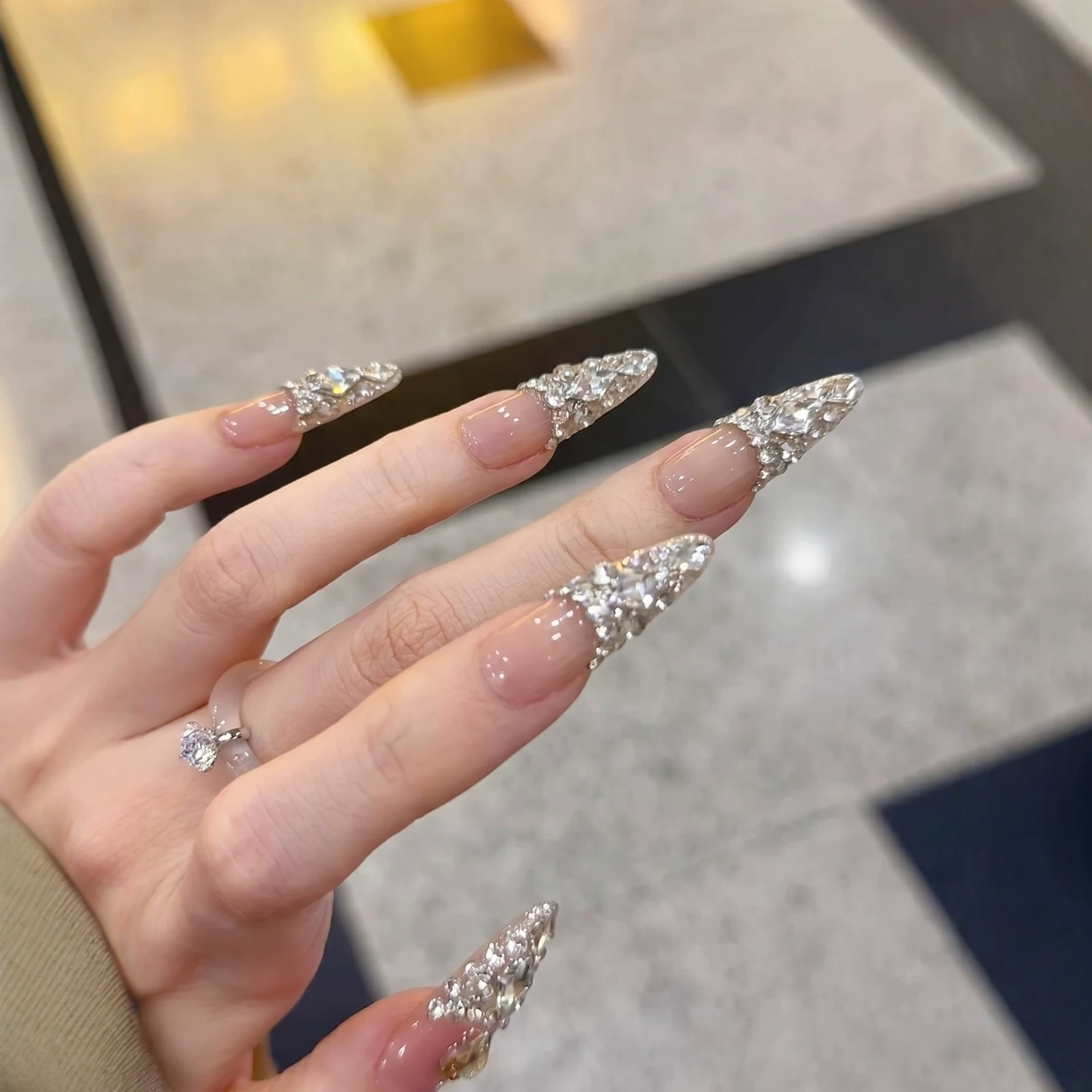 10pcs Press on Nails Sparkling - Nail Art Press On 评论和价格