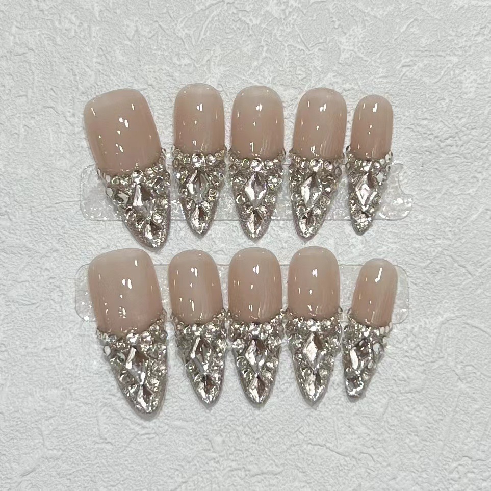 10pcs Press on Nails Sparkling - Nail Art Press On 评论和价格