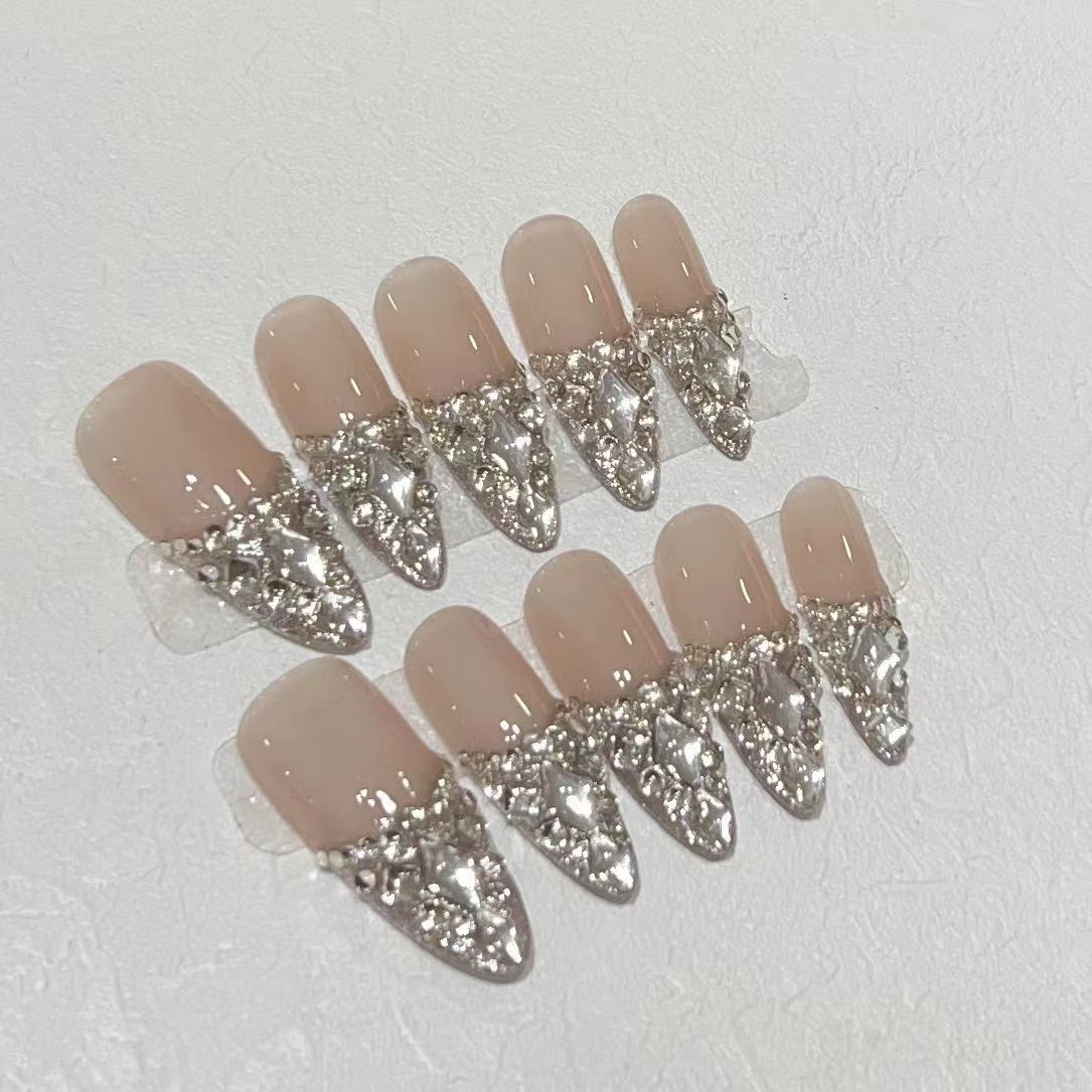 10pcs Press on Nails Sparkling - Nail Art Press On 评论和价格